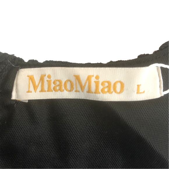 MiaoMiao Black Lace Overlay Pencil Dress - Size Large - Picture 9 of 12